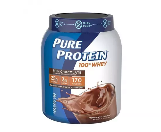 Pure Protein 100% Whey Powder 1.75 lb Rich Chocolate