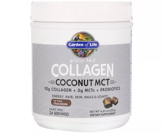 Garden of Life Grass Fed Collagen Coconut MCT Chocolate 420 g