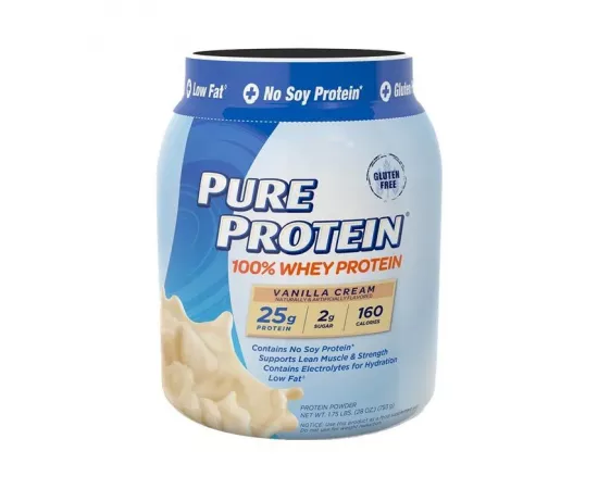 Pure Protein 100% Whey Powder 1.75lb Vanilla Cream