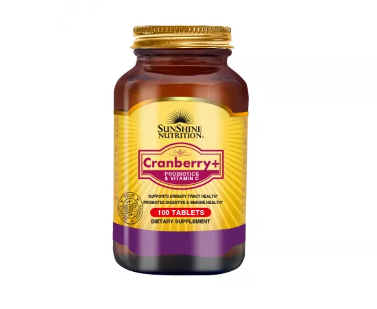 Sunshine Nutrition Cranberry+ Probiotics & Vitamin C 100 Tablets