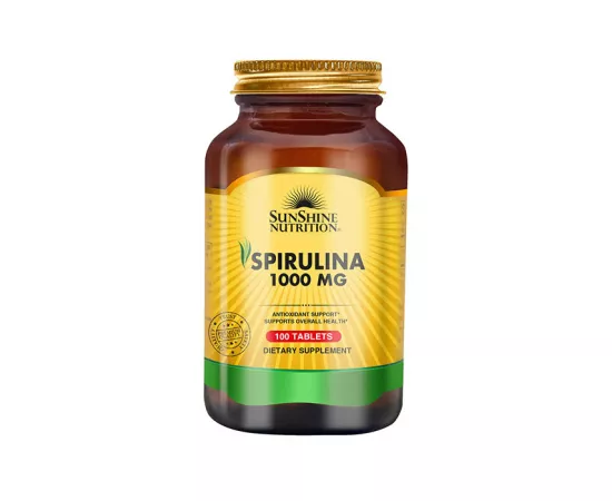 Sunshine Nutrition Spirulina 1000 mg 100 Tabs