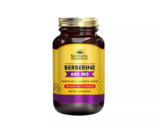 Sunshine Nutrition Berberine 600 mg Vegetable Capsules 100's