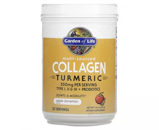 Garden of Life Multi-Sourced Collagen With Turmeric and Apple Cinnamon Flavor 220 g