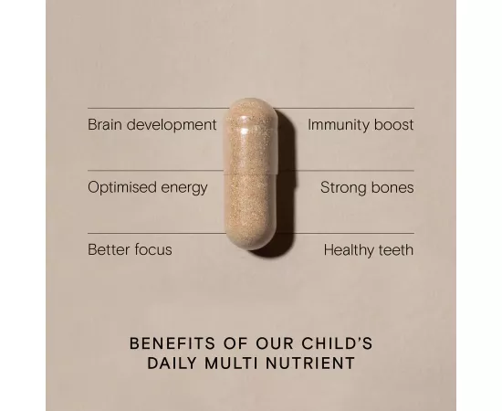 كبسولات الفيتامينات المتعددة دايلي نيوترينت  Food-grown (فوود جرون) للأطفال من وايلد نيوتريشن  60