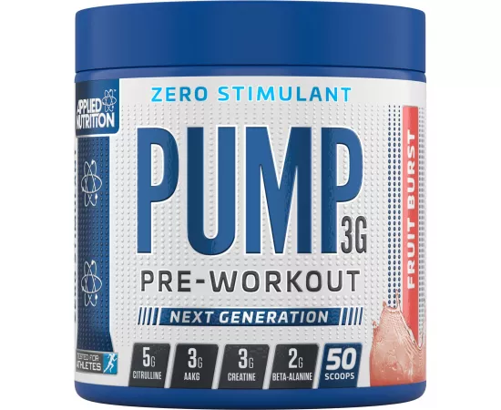 Applied Nutrition Pump 3G Zero Stimulant Pre Workout Fruit Burst Flavor