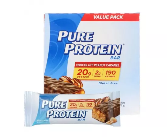 Pure Protein Chocolate Peanut caramel 50 g - Box of 6 pieces