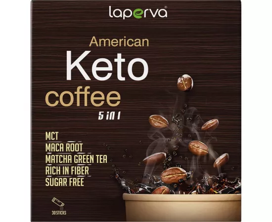 قهوة الكيتو الأمريكية 5 في 1 من لابيرفا - 30 عود