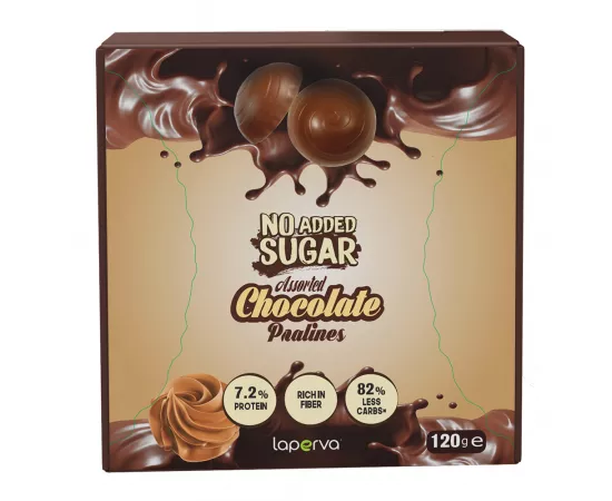 Laperva No Added Sugar Chocolate Pralines bars 120g