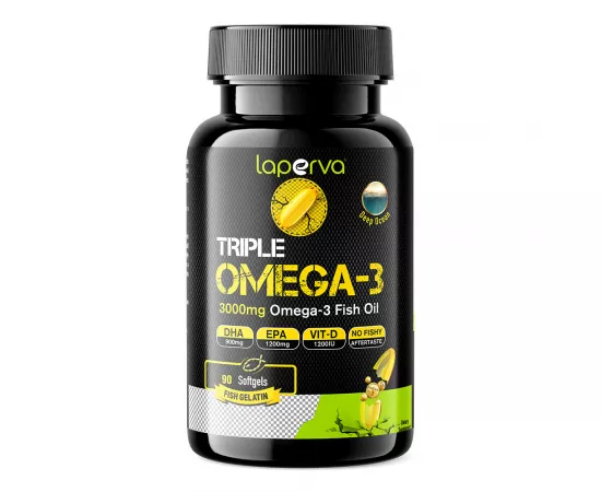 Laperva Triple Omega-3 Fish Oil, 3000 mg, Softgels 90's