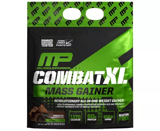 Musclepharm Combat Xl Mass Gainer, Chocolate, 12 LB