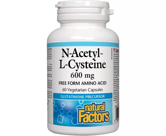 Natural Factors N-Acetyl L-Cysteine, 600 mg 60 Veggie Capsules