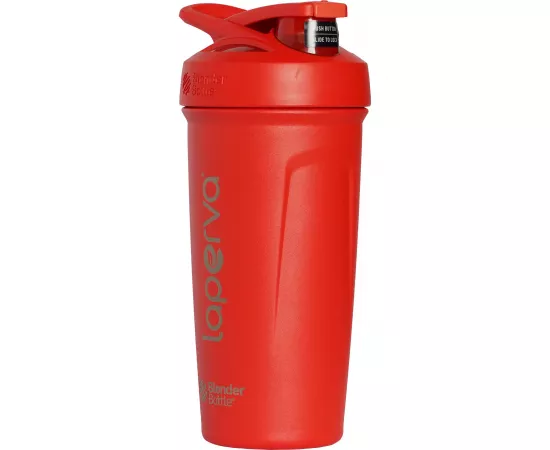 Laperva Blender Bottle Stainless Steel Shaker, Red