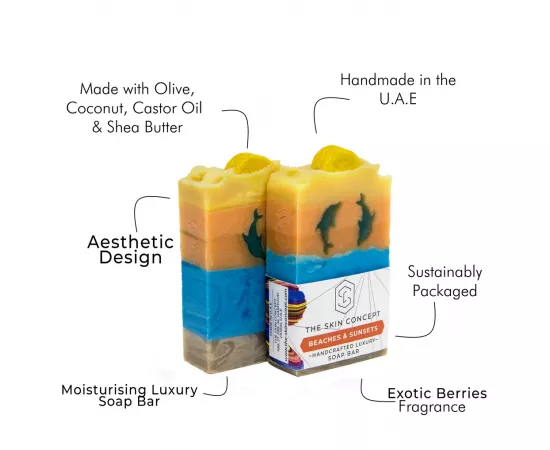 The Skin Concept Handmade Designer Beaches And Sunsetswellness - Bar Soap