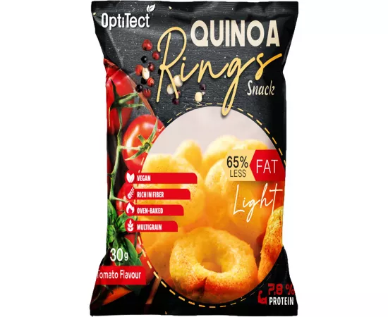 OptiTect Quinoa Rings Snack Tomato, 30 Gm