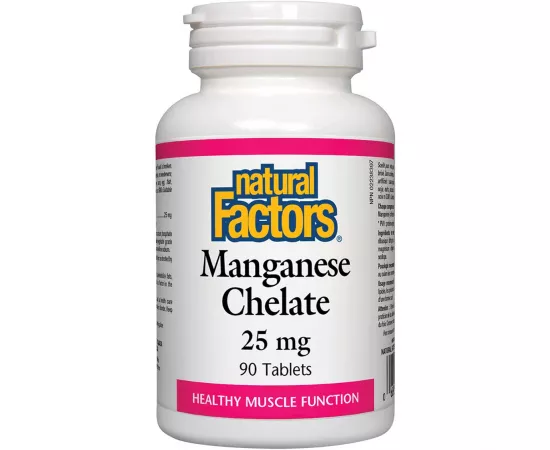 Natural Factors Manganese Chelate 25 mg 90 Tablets