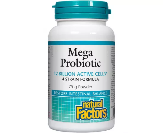 Natural Factors Mega Probiotic Powder 12 Billion Active Cells 75 Gm