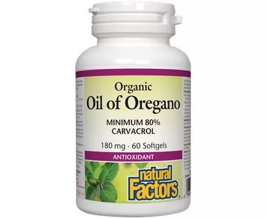 Natural Factors Oil Of Oregano 180 mg 60 Softgels