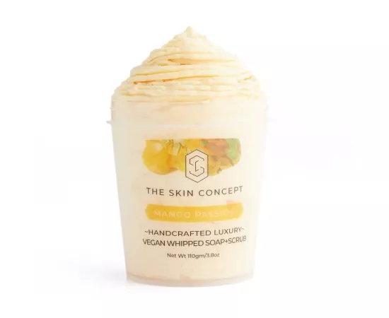 The Skin Concept Handmade Vegan Mango Passion - Whipped Soap + Scrub