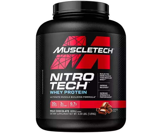 MuscleTech Nitrotech Whey Protein Milk Chocolate 4 Lb (1.81 kg)