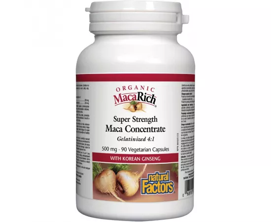 Natural Factors Maca Concentrate 500 mg 90 Veggie Capsules