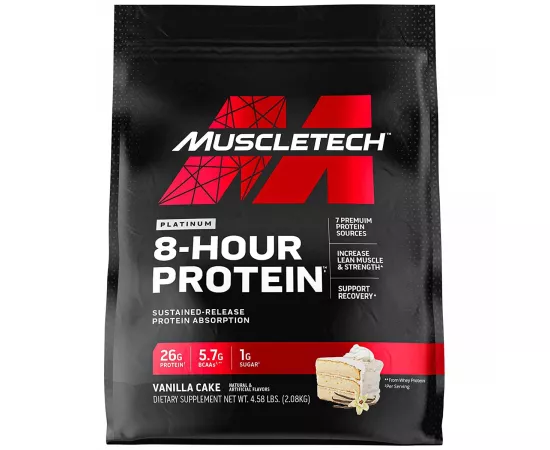 Muscletech Platinum 8-Hour Protein, 4.4 Lb, Vanilla Cake