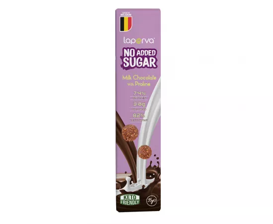 Laperva No Added Sugar Chocolate Bar Milk Chocolate With Praline 1 Bar 35g