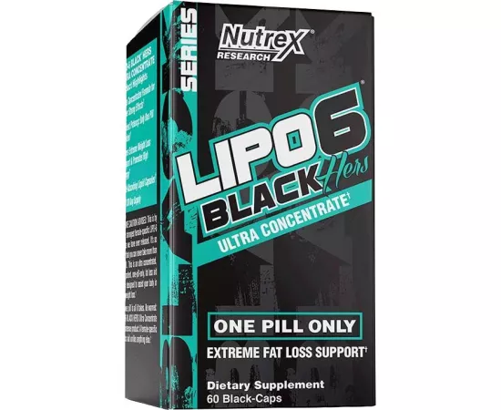 Nutrex Lipo 6 Black Hers Weight Loss Support, 60 Capsules