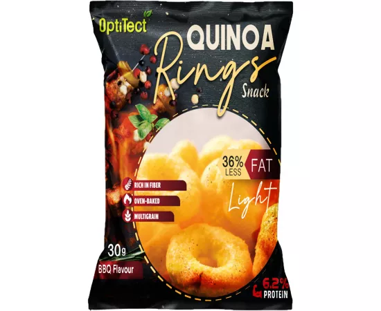 Optitect Quinoa Rings Snack, Barbecue, 30 Gm