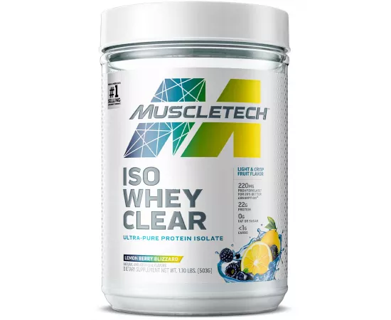 Muscletech Iso Whey Clear Lemon Berry Blizzard 1.10 Lbs (503 g)