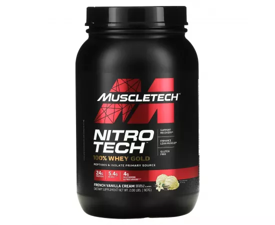 Muscletech Nitro Tech Whey Protein, Vanilla Cream, 2 LB
