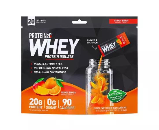Protein2o Whey Protein Isolate Orange Mango Flavor 640g(20 pack)