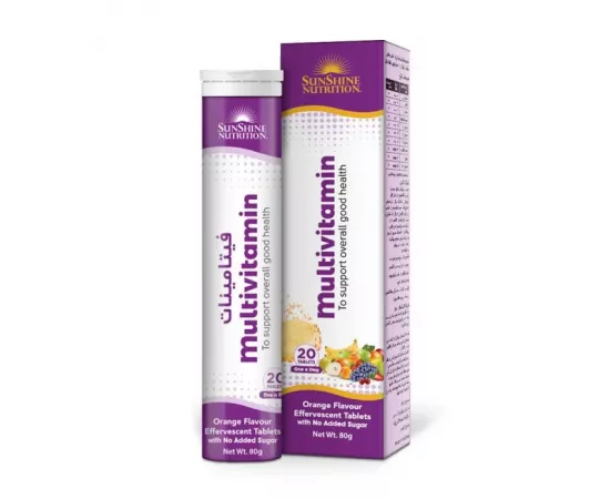 Sunshine Nutrition Multivitamin Effervescent Tablets Orange Flavor 20's