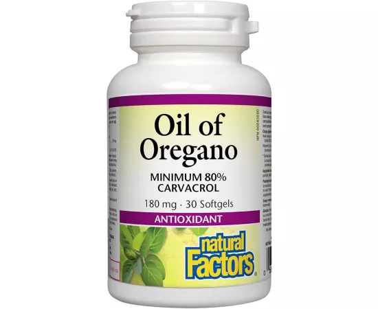 Natural Factors Oil Of Oregano 180 mg 30 Softgels
