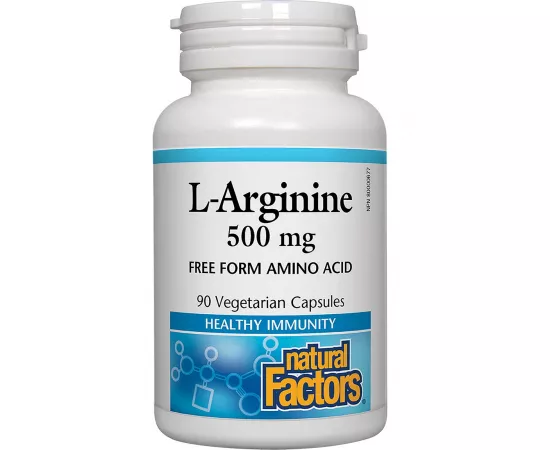 Natural Factors L-Arginine 500mg 90 Vegetable Capsules