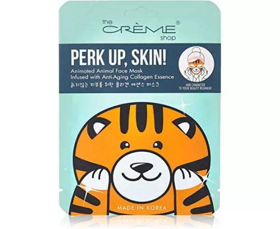 The Crème Shop Perk Up, Skin! Animated Tiger Face Mask - Anti-Aging Collagen Essence