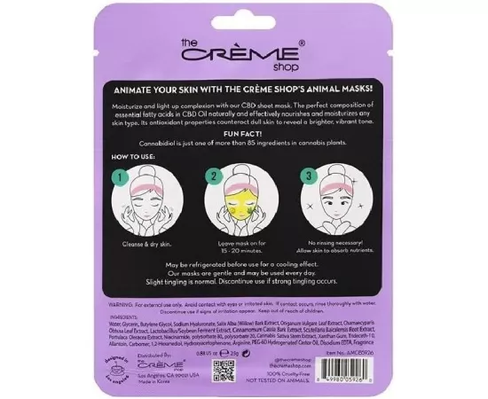 The Crème Shop Light Up Skin Animated Face Smile Face Mask