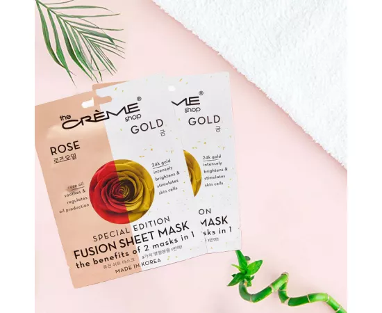 The Crème Shop Rose & Gold Fusion Sheet Mask