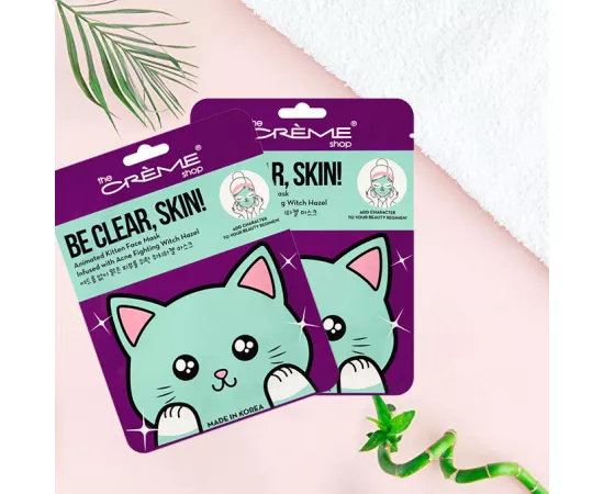 The Crème Shop Be Clear Skin Animated Kitten Face Mask