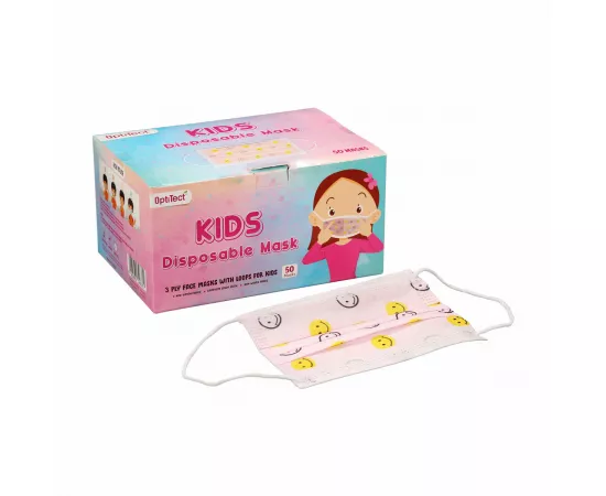 OptiTect Kids Disposable Mask 50 pcs Box Pink