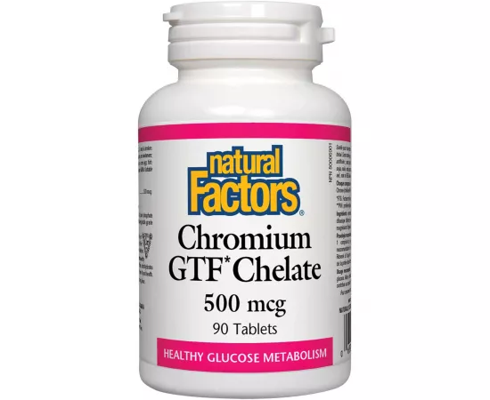 Natural Factors Chromium GTF Chelate 500mcg 90 Tablets