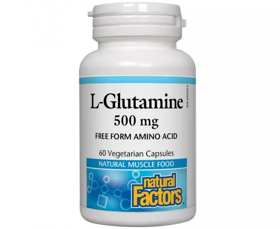 Natural Factors L-Glutamine 500mg 60 Veggie Capsules