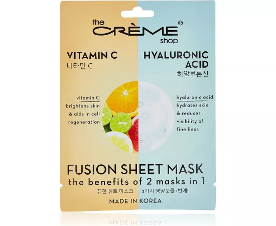 The Crème Shop Vitamin C & Hyaluronic Acid Fusion Sheet Mask