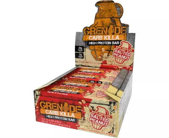 Grenade Carb Killa Bars Salted Peanuts Box 12 x 60g
