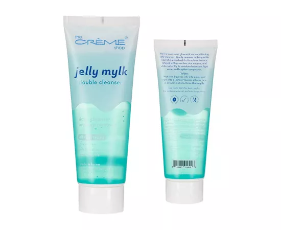 The Crème Shop Jelly Mylk Double Cleanser | Green Tea + White Water Lily + Rice