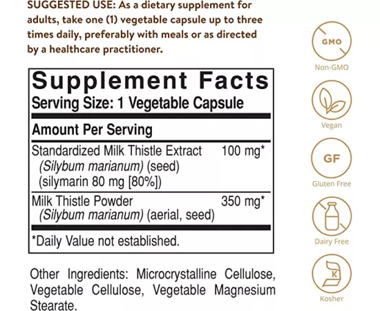 Solgar Full Potency Milk Thistle Vegetable capsules 250's