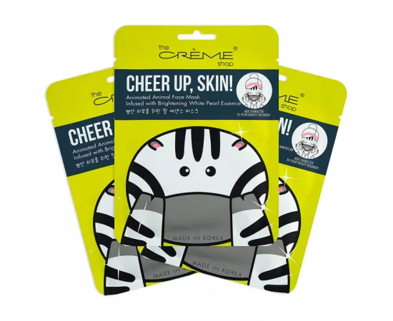 The Crème Shop - Cheer Up, Skin! Zebra Face Mask