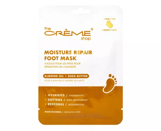 The Crème Shop Moisture Repair Foot Mask Almond Oil + Shea Butter