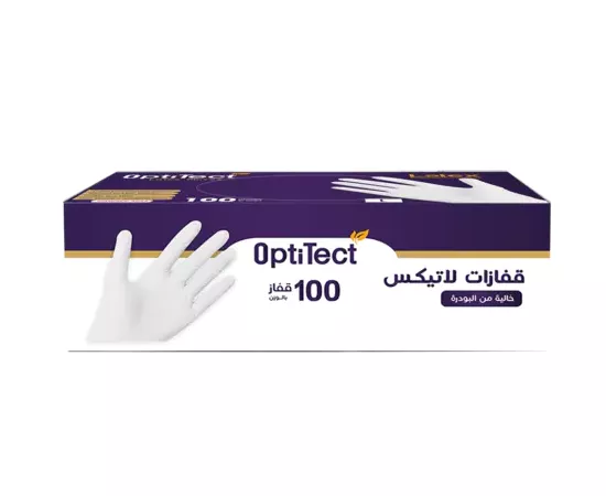 OptiTect Latex Gloves Powder Free 100 pcs L-Thai