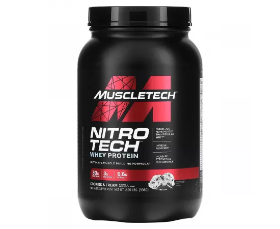 Muscletech Nitro Tech Whey Protein, Cookies and Cream, 2 LB