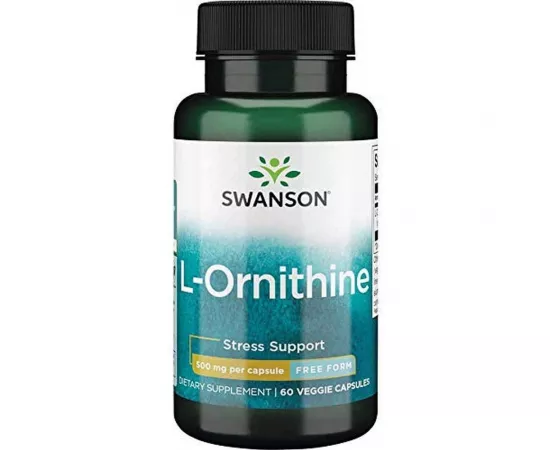 Swanson L Ornithine 500 mg 60 Veggie Capsules
